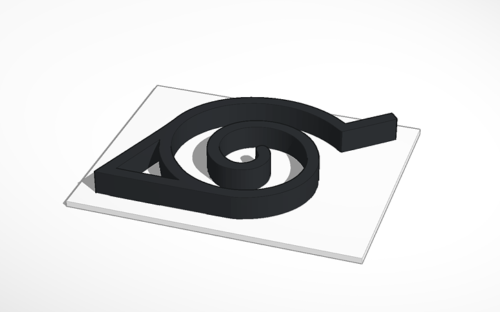 Hidden Leaf Sign Tinkercad