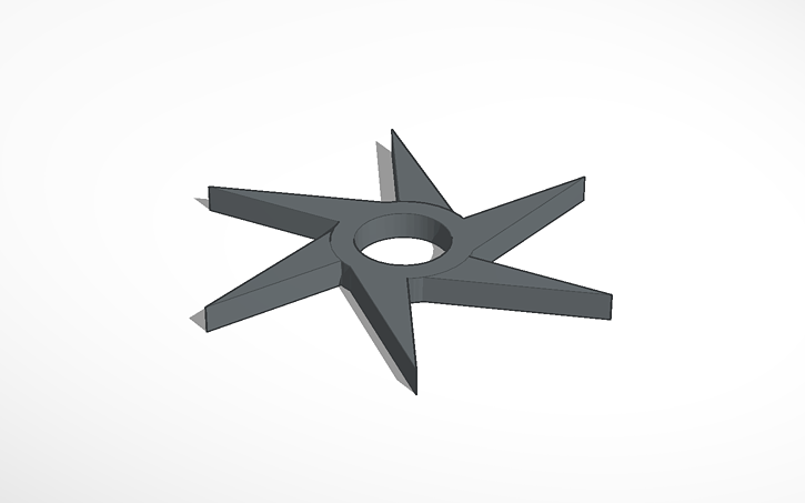 3D design Ninja Star, 6 Points | Tinkercad