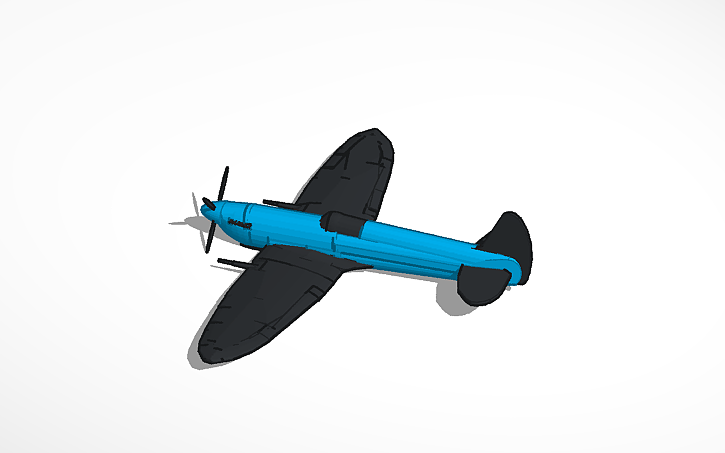 3D design ww2 spitfire - Tinkercad