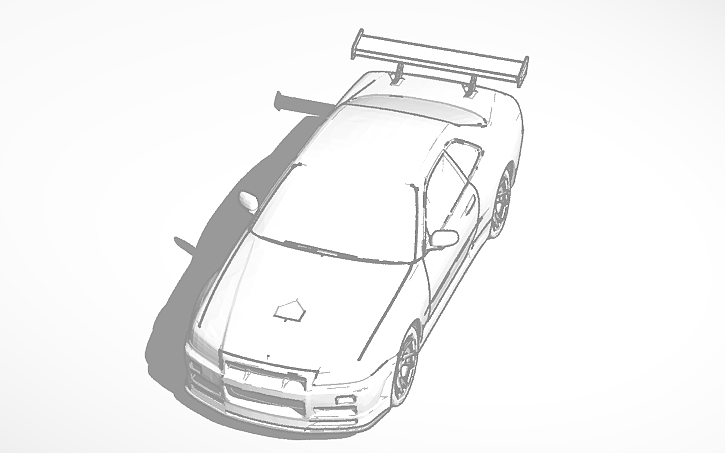 3D design gtr r34 - Tinkercad
