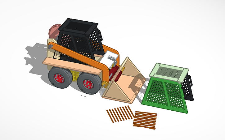 3D design 8/10 CABINA Bobcat - Tinkercad