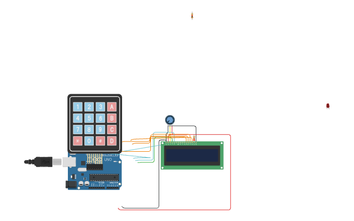 Circuit design Keypad Arduino - Tinkercad