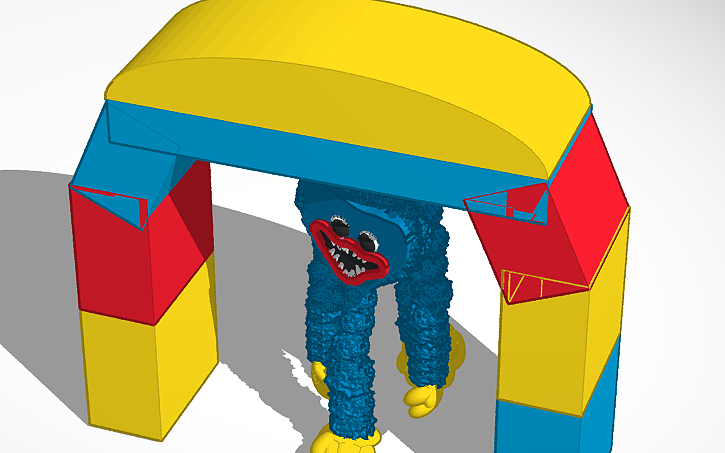 3d-design-huggy-wuggy-chase-scene-tinkercad