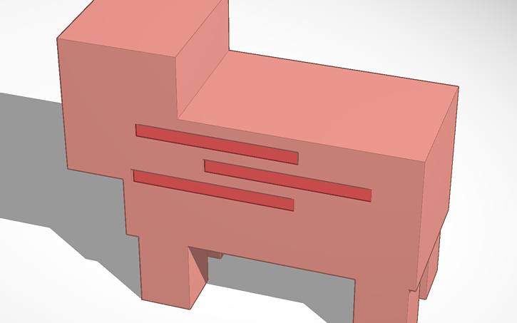 3D design Minecraft Pig - Tinkercad