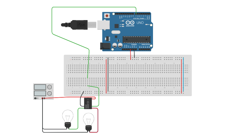 Circuit design arduino / relay / maerbir - Tinkercad