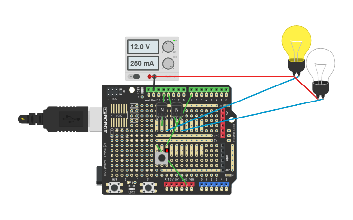 Circuit design Arduino-based Continuity Tester | Tinkercad