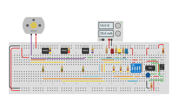 Circuit design 3 petites leds | Tinkercad