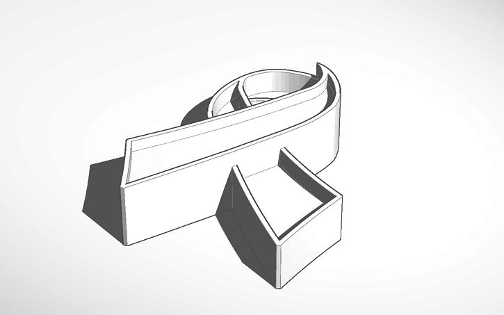 3D design cancer ribbon small - Tinkercad