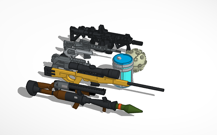 3d Design Armas Fortnite Tinkercad - armas fortnite