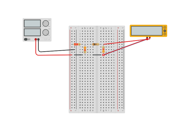 Circuit design Lab 1 Ejercicio 1 | Tinkercad