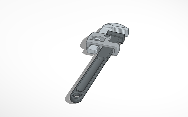 3D design Pipe Wrench - Tinkercad
