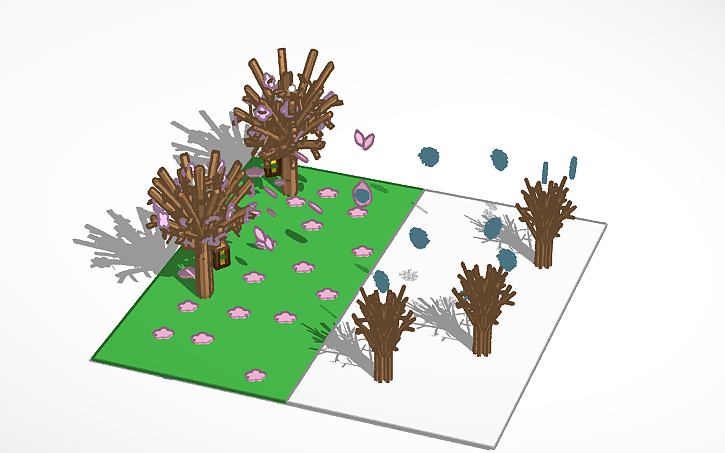 3D design The transition of winter and spring | Tinkercad