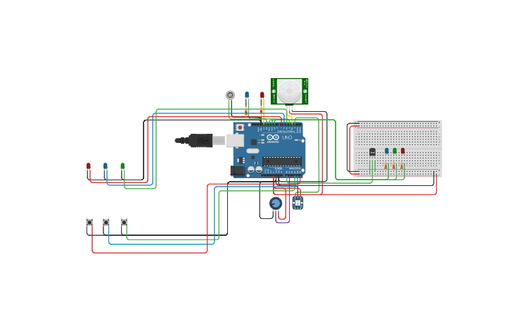 Circuit design Irrigation System - Tinkercad