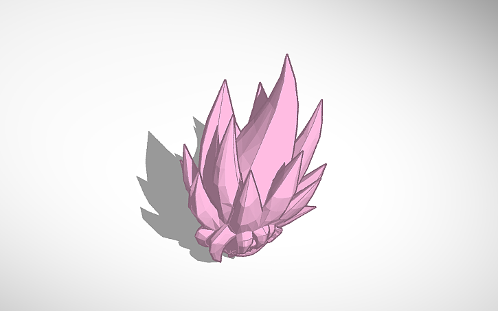 3D design super saiyan rose goku black - Tinkercad
