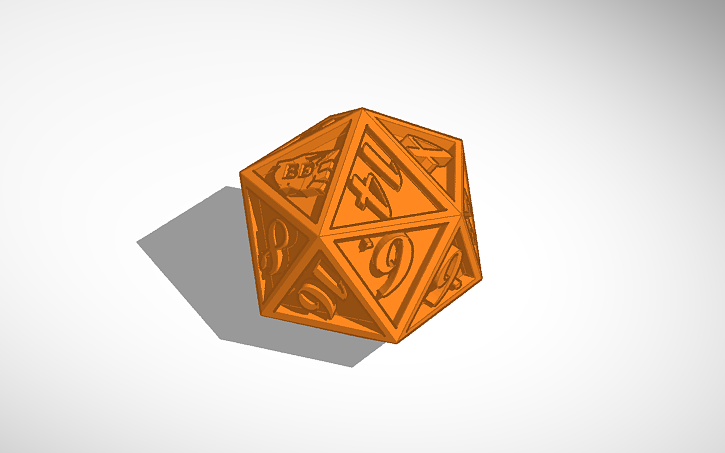 3D design d20 | Tinkercad