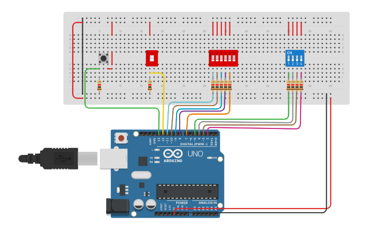 Circuit design RAM 32x4 - Tinkercad