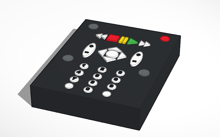 3D design Universal Remote Control for Entertainment System - Tinkercad
