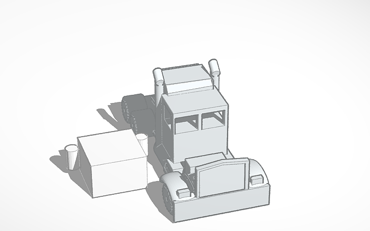 3D design Kenworth W900 Semi - Tinkercad