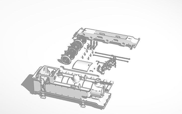 3D design LBSCR E2 Tank Engine Puzzle! (Dissasembled for printing ...