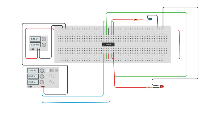 Circuit design MODULO-3 Synchronous up Counter. | Tinkercad