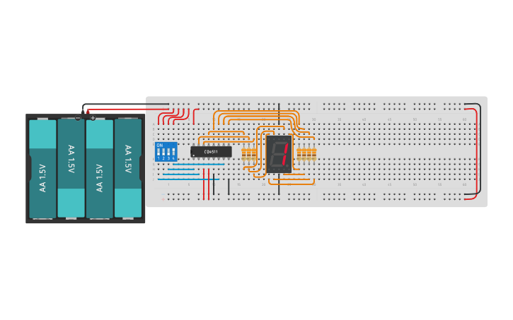 Circuit Design Seven Segment Tinkercad 1015