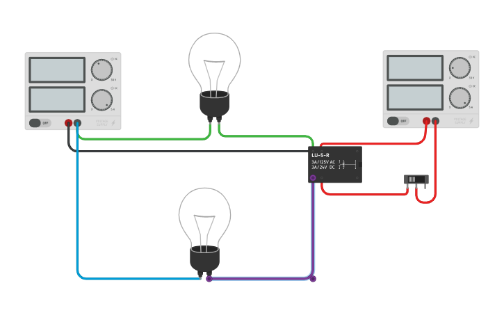 Circuit design RELE-2 | Tinkercad