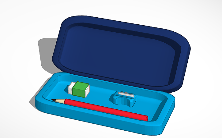 3d Design Pencil Box - Tinkercad