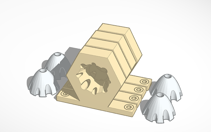 3D design cable rack cat 5,6 and coax | Tinkercad