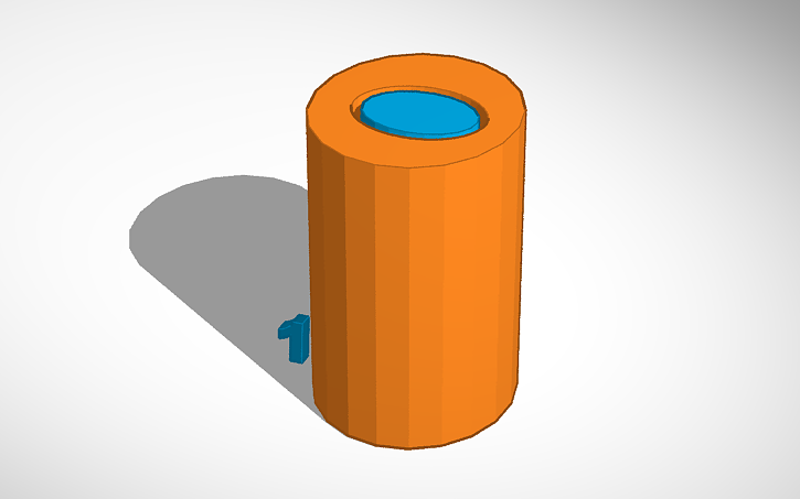 3D design rain gauge - Tinkercad