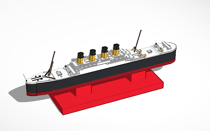 3D design TITANIC - Tinkercad