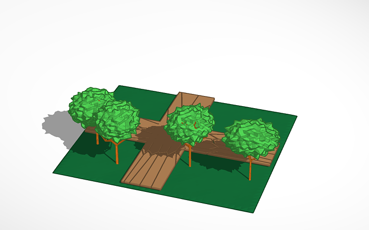 3D design Walking Path - Tinkercad