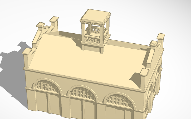 3D design John Brown Fort Convertible - Detailed - HO Scale - Tinkercad