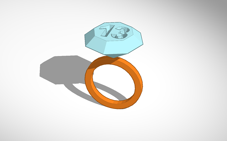 3D design Diamond Ring | Tinkercad