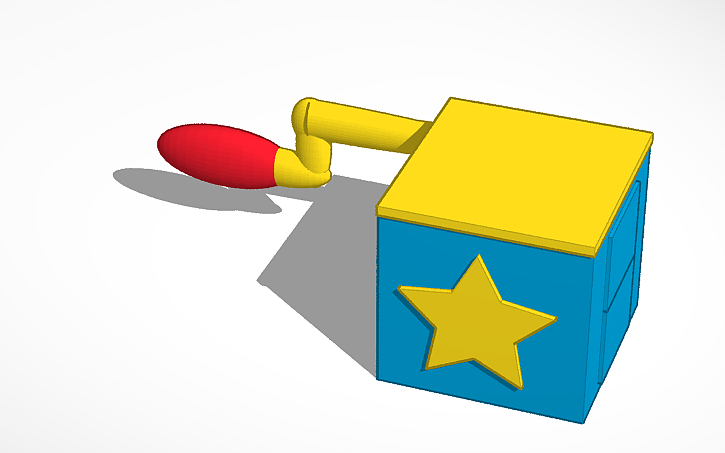 3D design Boxy Boo in the jack-in-the-box (Project: Playtime) - Tinkercad