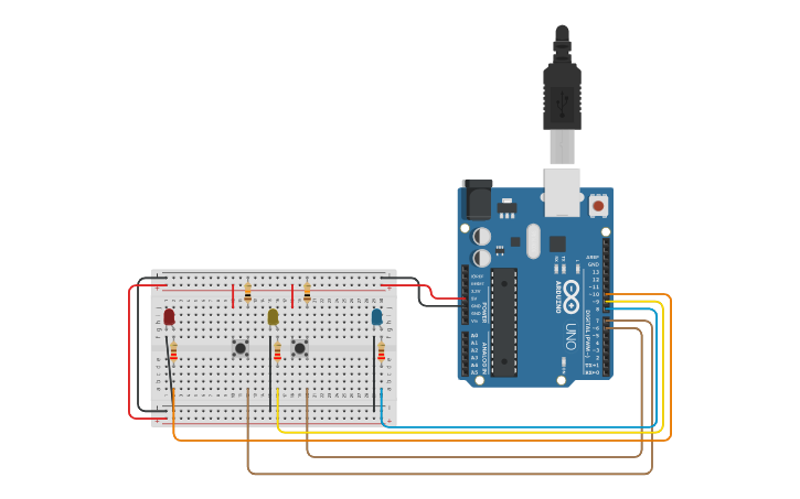 Circuit design Copy of Click Game - Tinkercad