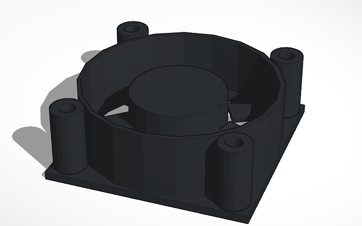 3D design Raspberry Fan - Tinkercad