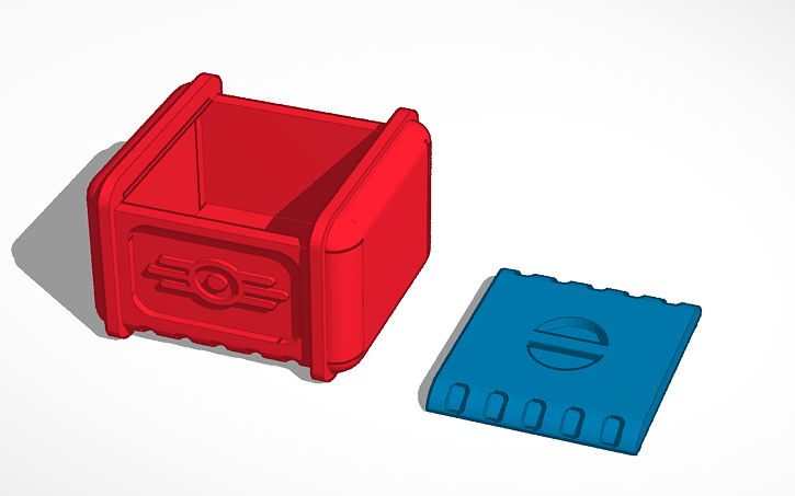 3D design Copy of Vault Tec Storage Crate (Fallout 4) | Tinkercad