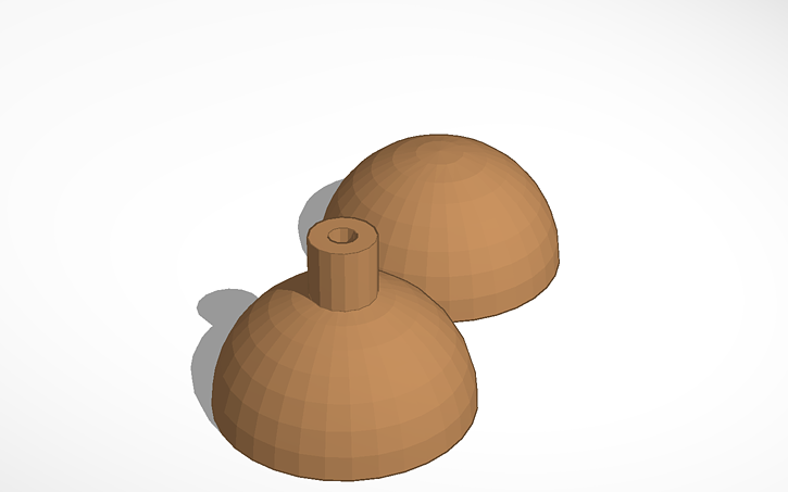 3D design 1.245 inch ball shell - Tinkercad