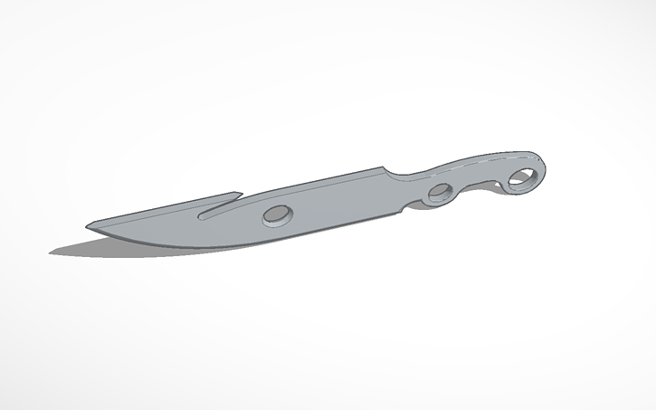 3D design Destiny Hunters knife Tinkercad