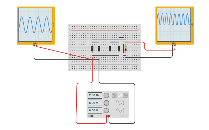 Circuit design Full Wave Rectifier | Tinkercad