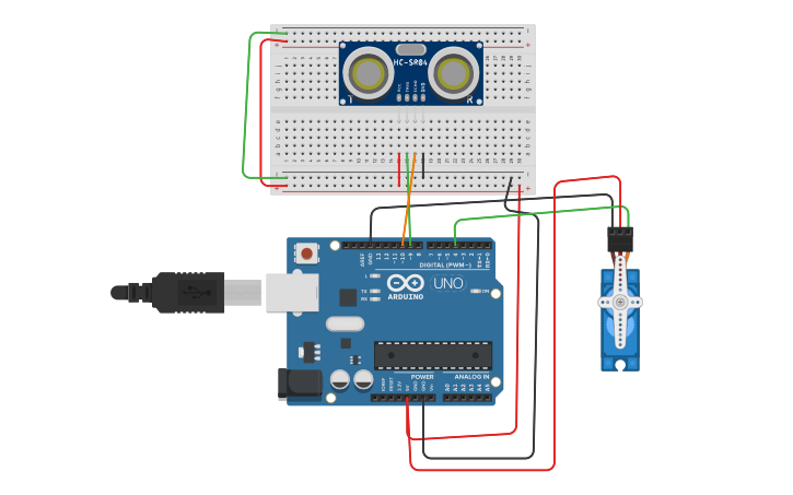 Circuit design Servo - Tinkercad