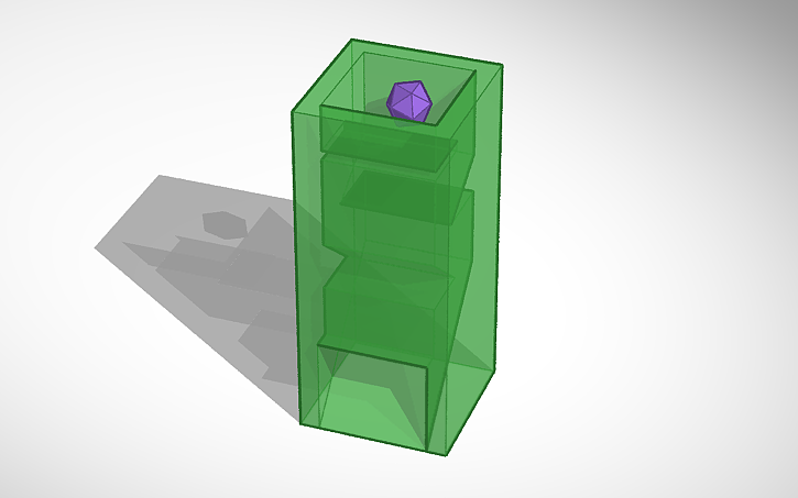 3D design Dice Tower - Tinkercad