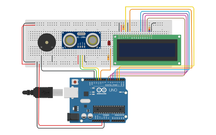 Circuit design ALLARME - Tinkercad