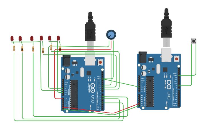 Circuit design I2C - Tinkercad