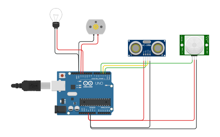Circuit design Domotica - Tinkercad