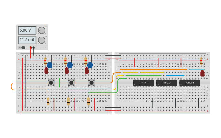 Circuit design Circuito Atividade 4 | Tinkercad