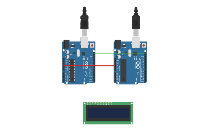 Circuit design I2C - Tinkercad
