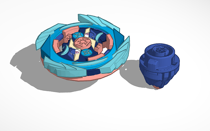 3D design Left Spin Greninja Beyblade - Tinkercad