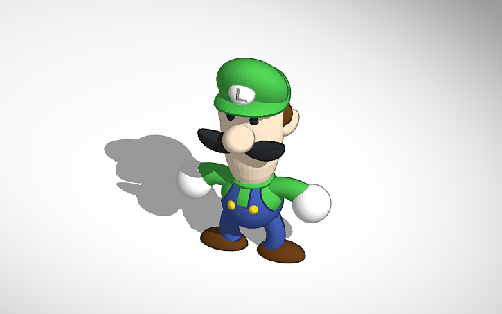 3D design (Something abour Luigi's Mansion) Luigi - Tinkercad