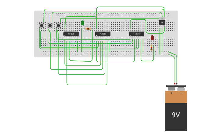 Circuit design logic gates - Tinkercad